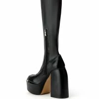 STRENGTH STRETCH CHUNKY BOOT WITH 4 WAY STRETCH IN BLACK -Sewing Down South shop strength stretch chunky boot in black black 4 4