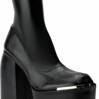 STRENGTH STRETCH CHUNKY BOOT WITH 4 WAY STRETCH IN BLACK -Sewing Down South shop strength stretch chunky boot in black black 5 5