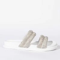 TAKE ME TO SPACE FLAT SANDAL IN WHITE 8 TAKE ME TO SPACE FLAT SANDAL IN WHITE -Sewing Down South shop take me to space flat sandal in white white 3 3
