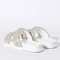 TAKE ME TO SPACE FLAT SANDAL IN WHITE 10 TAKE ME TO SPACE FLAT SANDAL IN WHITE -Sewing Down South shop take me to space flat sandal in white white 5 5