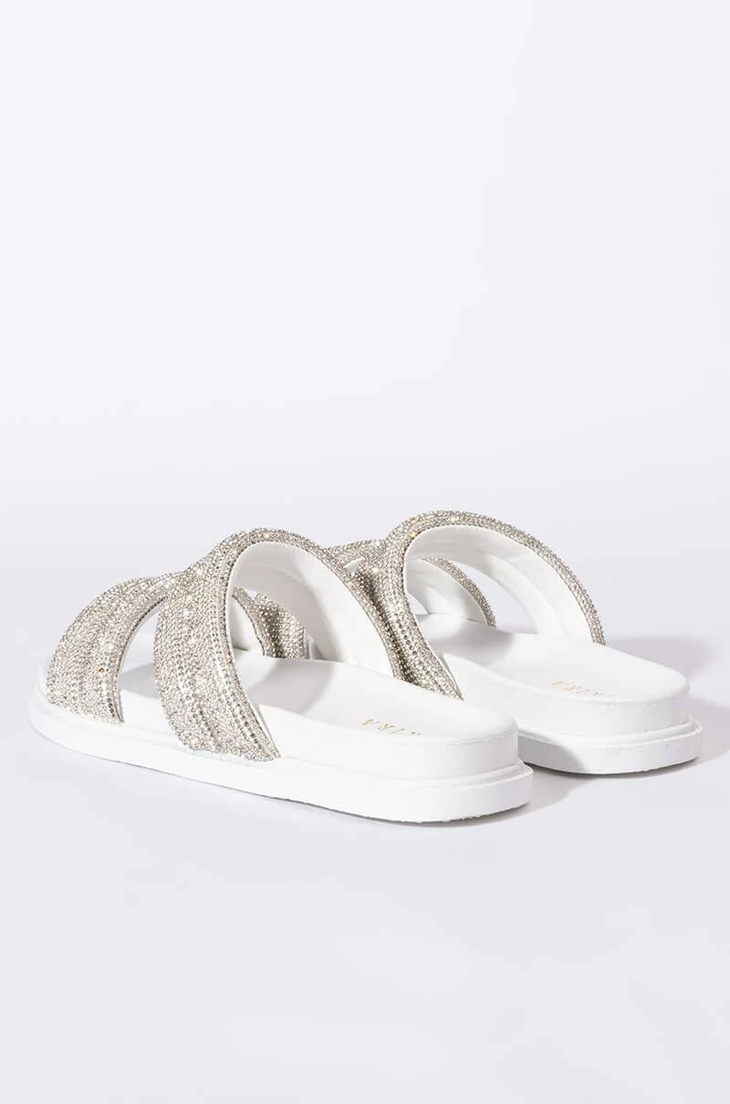 TAKE ME TO SPACE FLAT SANDAL IN WHITE 5 TAKE ME TO SPACE FLAT SANDAL IN WHITE - Image 5
