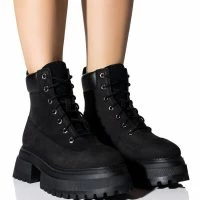 TIMBERLAND SKY 6" LACE UP BOOT IN BLACK -Sewing Down South shop timberland sky 6 lace up boot in black black 1 1