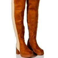 TOP TIER CHUNKY SUEDE BOOT IN TAN