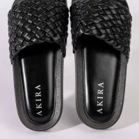 TWISTED LOVE FLAT SANDAL IN BLACK -Sewing Down South shop twisted love flat sandal in black black 5 5