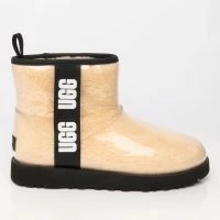 UGG WOMEN'S CLASSIC CLEAR MINI LOGO BOOTIE -Sewing Down South shop ugg womens classic clear mini logo bootie natural black 3