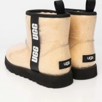 UGG WOMEN'S CLASSIC CLEAR MINI LOGO BOOTIE -Sewing Down South shop ugg womens classic clear mini logo bootie natural black 5