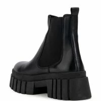 GENUINE LEATHER UPROAR CHELSEA BOOTIE IN BLACK -Sewing Down South shop uproar chelsea bootie in black black 4 4