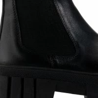 GENUINE LEATHER UPROAR CHELSEA BOOTIE IN BLACK -Sewing Down South shop uproar chelsea bootie in black black 5 5