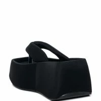 VERONICA BASIC FLATFORM FLIP FLOP SANDAL IN BLACK -Sewing Down South shop veronica basic flatform flip flop sandal in black black 4 4