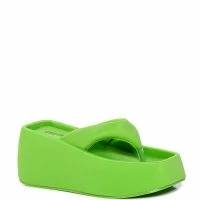 VERONICA BASIC FLATFORM FLIP FLOP SANDAL IN LIME -Sewing Down South shop veronica basic flatform flip flop sandal in lime lime 3 3