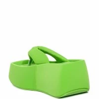 VERONICA BASIC FLATFORM FLIP FLOP SANDAL IN LIME -Sewing Down South shop veronica basic flatform flip flop sandal in lime lime 4 4