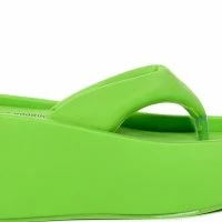 VERONICA BASIC FLATFORM FLIP FLOP SANDAL IN LIME -Sewing Down South shop veronica basic flatform flip flop sandal in lime lime 5 5