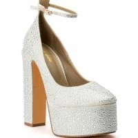 YOURE A STAR RHINESTONE EMBELLISHED PLATFORM MARY JANES -Sewing Down South shop youre a star rhinestone embellished platform mary janes silver 3 3